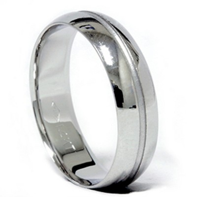Pompeii3 Channel Wedding Band 14K White Gold