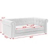 Contemporary Dog Couch,Modern Linen Pet Sofa with Tufted Design,Soft Washable Cushion and Arc Backrest - The Pop Home - 4 of 4