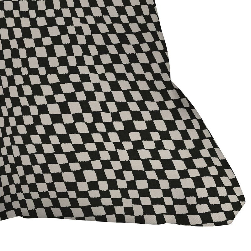 Iveta Abolina Lazy Checker Outdoor Throw Pillow Coal Black - Deny Designs, 3 of 5