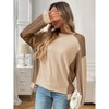 Coolmee Womens Sweatshirt Casual Long Sleeve Crewneck Color Block Pullover Tops Loose Sweatshirts - 4 of 4