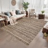 Washable Modern Plaid Rug – Foldable Thin Non-Slip Non-Shedding Easy-Care Carpet for Living Room Bedroom Kitchen Dining Room. - 3 of 4
