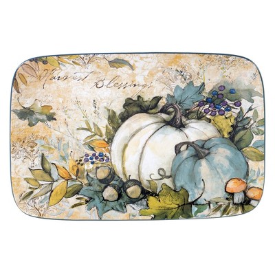 13" x 8" Earthenware Harvest Gatherings Rectangular Platter - Certified International