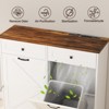 Double Tilt Out Trash Can Cabinet, Hidden Deodorizing Trash Can Cabinet - 4 of 4