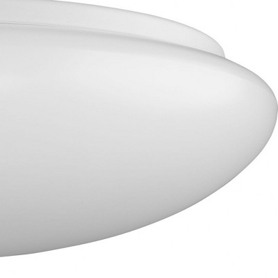 White Glass LED Flush Mount Light with Cloud Shade