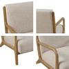 Sapphtopaz Wood Accent Chair Lounge Chairs Mid-Backrest Upholstered Armchair Mid Century Modern Comfy Chair for Living Room, Bedroom, Nursery - 3 of 4