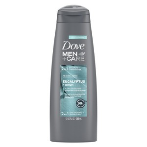Dove Men+Care 2 in 1 Shampoo & Conditioner Eucalyptus & Birch, 12 oz - 1 of 4