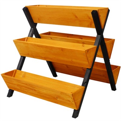 YONWAY Wooden Raised Garden Bed, Wood Outdoor Garden Raised Planter Box with Legs for Vegetables, Backyard, Patio