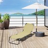 Folding Chaise Lounge Pool Chairs, Outdoor Sun Tanning Chairs with 5-Level Reclining Back, Steel Frame for Beach, Patio - 2 of 4