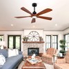 TOBILI Hot sales 52 Inch Outdoor Ceiling Fan for Patios with Light 5 Solid Wood Blades Modern Ceiling Fan, Wood Fan for Farmhouse - 2 of 4