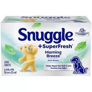 Snuggle Plus SuperFresh Original Fabric Softener Dryer Sheets - 200ct - 1 of 4