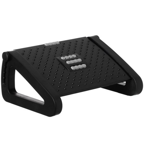 Basicwise Black Triangular Footrest Massage Under Desk With Soothing ...