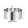 Unique Bargains Stainless Steel Seamless Nonstick Mirror Coating Round Cake Ring - 2 of 4