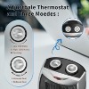 ZAFRO Small Space Heater Electric Portable Heater Fan for Home&Office Ceramic Fan Heaters with Adjustable Thermostat, 750W/1500W (8.1 Inch, Silver) - 4 of 4