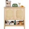 Slim Sofa Console Table with Storage Narrow Entryway Cabinet with 2 Doors and Open Shelf, Sideboard for Living Room, Hallway, Office, and Dining Room - 3 of 4