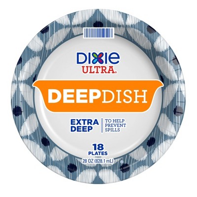 Dixie Ultra 9" Deep Dish Paper Plates - 28oz/18ct