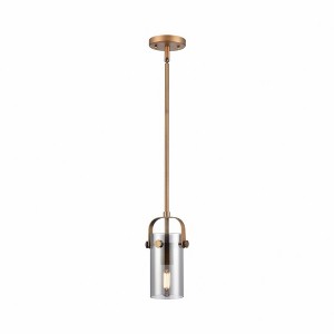 Pilaster II Cylinder - 1 Light Pendant In Contemporary Style-9.5 Inches Tall and 5 Inches Wide - 1 of 1