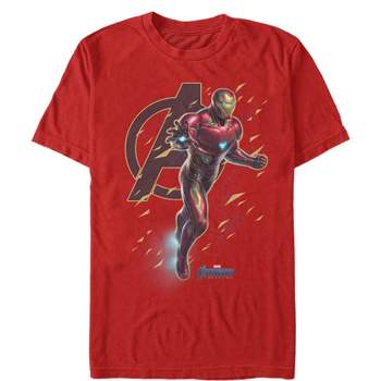 Men's Marvel Avengers: Endgame Smudged Iron Man T-shirt - Red - 3x ...