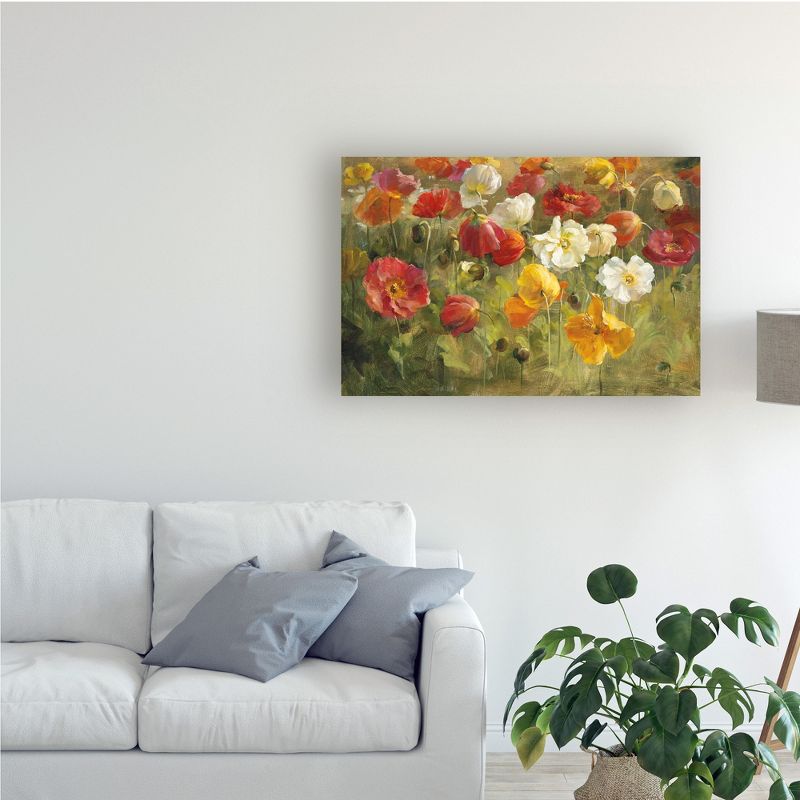 Trademark Fine Art -Danhui Nai 'Poppy Field Painting' Canvas Art, 3 of 5
