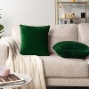 PAVILIA Set of 2 Throw Pillow Covers, Decorative Velvet Square Cushion Cases for Bed Sofa Couch Bedroom Living Room - 2 of 4