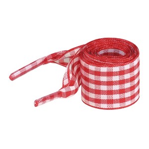 INSPIRE CHIC Wide Flat Checkered Fabric Ribbon Plaid Fantastic Shoe Laces for Sneaker Sport Shoes 2 Pairs - 1 of 4