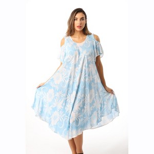 Riviera Sun Cold Shoulder Umbrella Dress - 1 of 4