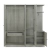 Chery Life 4-Door Wardrobe with Shelves, Drawers, and Full-Length Mirror - 3 of 4