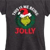 Women's - Dr. Seuss - The Grinch This Is Me Being Jolly Short Sleeve Graphic T-Shirt - 2 of 4
