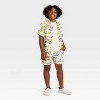 Grayson Threads Kids Boys' Short Sleeve Floral Printed Button-Down Shirt - 3 of 3