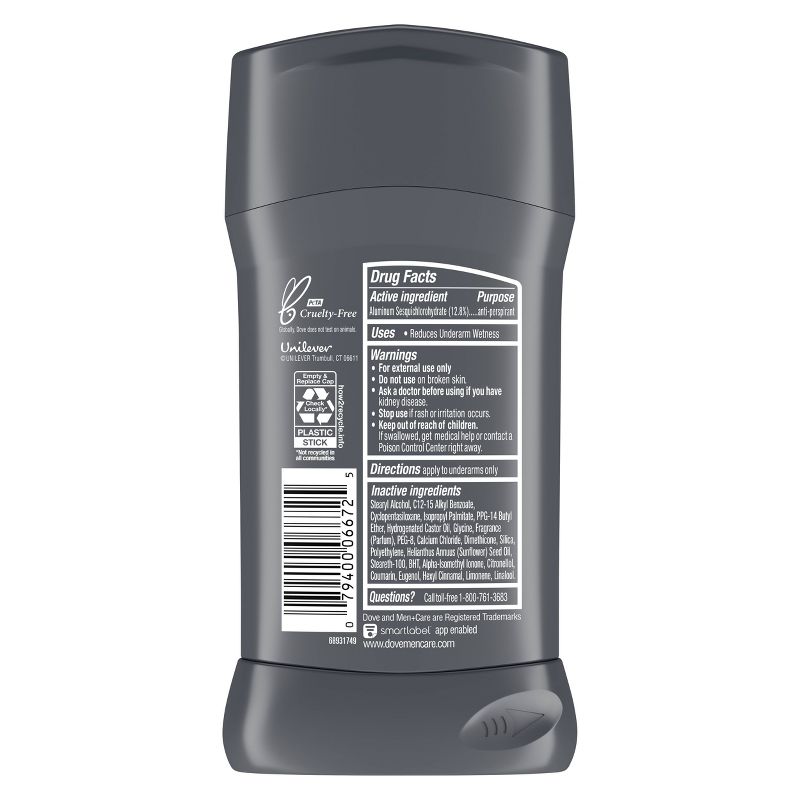 Dove Men+Care 72-Hour Antiperspirant &#38; Deodorant Stick - Extra Fresh - 2.7oz, 5 of 9