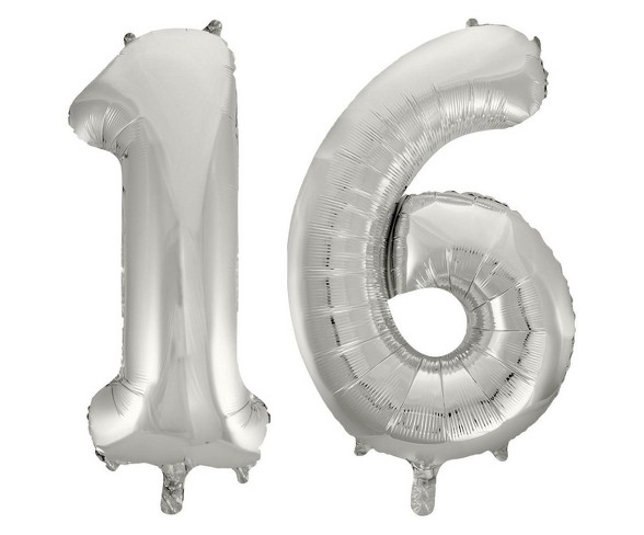 Jumbo Silver Foil Balloons - 16