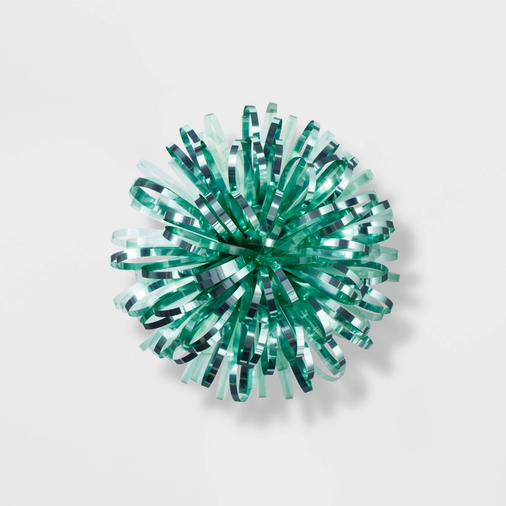 Bow - Spritz™: Green Polypropylene Gift Packaging Accessory for All Occasions, Decorative Solid Birthday Gift Bow
