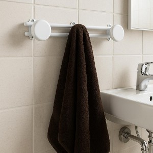 Evideco French Home Goods Wall-Mounted 3-Hook Rail Rack for Coats, Hats & Towels – Space-Saving Design, Ideal for Entryways, Bathrooms, or Bedrooms - 1 of 4