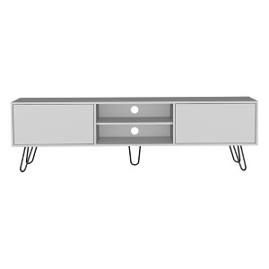 70.9" Franklin TV Stand with Two Open Shelves and Five-Leg Structure for Living Room and Bedroom - 1 of 4