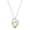 GILDED 1/10 ct Lab Grown Diamond Pendant Necklaces, SI1-SI2 Clarity, F-G Color, 14K Gold Plated Sterling Silver, 18" Chain - 2 of 4