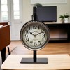 HomeRoots Metallic Brown Metal Hanging Desk Table Clock - 2 of 4
