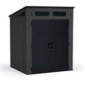 Suncast Modernist 6 x 5 ft. Storage Shed with 200 Cubic Feet of Storage Space, and Reinforced Roof to Support Snow Fall up to 40 Pounds, Peppercorn - 1 of 3