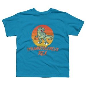 Boy's Design By Humans Tyrannoscareus Rex Funny Dinosaur Halloween Costume By rawresh6 T-Shirt - 1 of 3