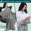 PAVILIA Soft Compact Travel Blanket and Pillow, Foldable Airplane Lightweight Portable Set, Flight Camping Plane Car Gift - 2 of 4