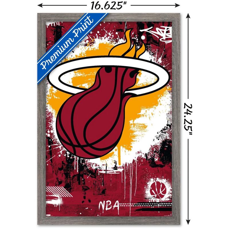 Trends International NBA Miami Heat - Maximalist Logo 23 Framed Wall Poster Prints, 3 of 7