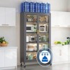 ORRD 65" 6-Tier Gray Metal Pantry Cabinet w/ Transparent Door, Adjustable Shelves & Wheels for Kitchen/Dining Room - 3 of 4