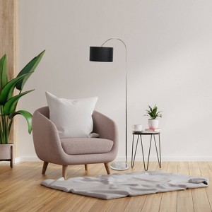Creekwood Home Vista 66" Modern Arched Brushed Nickel Floor Lamp - 1 of 4