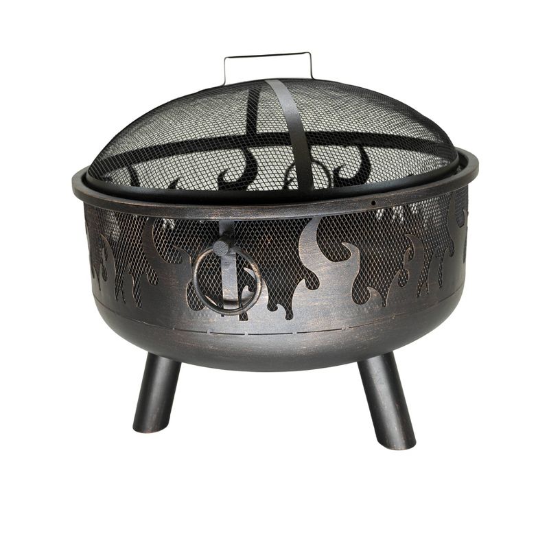 Wood Burning Outdoor Fire Pit with Flames - Black - Endless Summer, 1 of 5