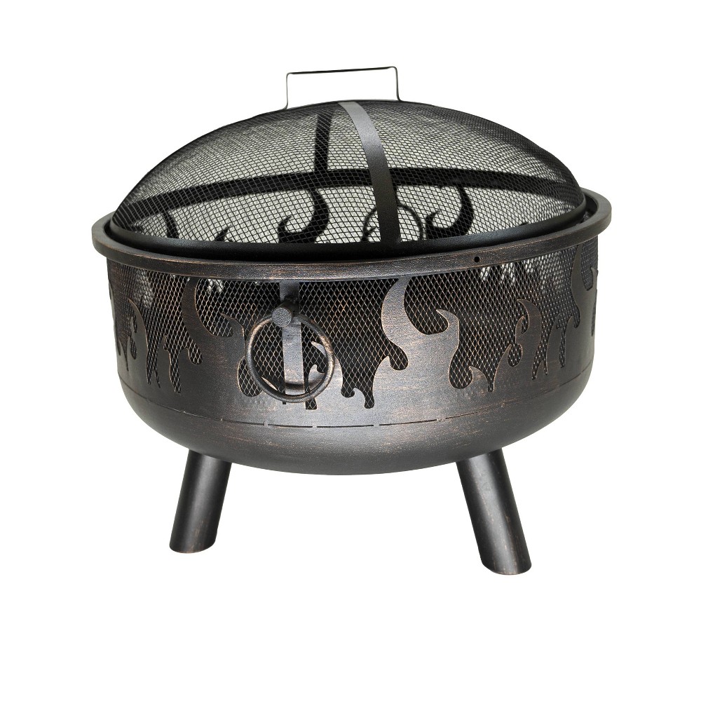 Photos - Electric Fireplace Wood Burning Outdoor Fire Pit with Flames - Black - Endless Summer