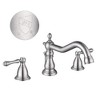 Yescom Retro 3 Hole Bathroom Faucet Widespread Mixer Taps for Undermount Sink w/Drain Nickel Brushed Nickel - 2 of 4