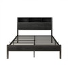 CAVINAS Full Size Bed Frame with Storage Headboard, Metal Platform Bed with Charging Station, Bookcase Storage, No Box Spring Needed - 4 of 4