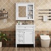 Lyngins Modern Freestanding Vanity with Ceramic Basin, Bathroom Storage Cabinet with 2 Drawers & Tip-out Drawer, Single Sink Bathroom Vanity - 2 of 4
