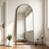 Spassway Arched Metal Full Length Mirror with Bracket Decorative Freestanding Mirror Accent Dressing Mirror for Living Room Bedroom - 2 of 4