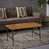 Outdoor Side Table, Home Office Coffee Table, End Table, For Indoor Outdoor Home Office Living Room Bedroom Dining Room Park Garden Patio Decoration - 3 of 4