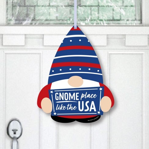 Download Big Dot Of Happiness Patriotic Gnomes Hanging Porch Holiday Gnome Party Outdoor Decorations Front Door Decor 1 Piece Sign Target