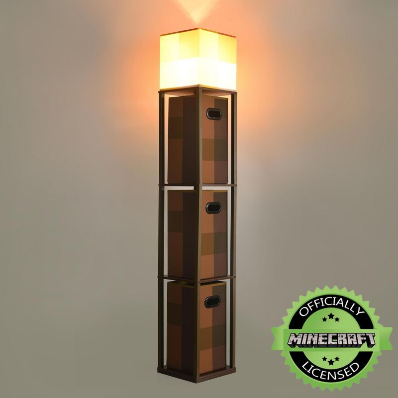 Ukonic Minecraft Brownstone Torch Standing Floor Lamp and Storage Unit | 5 Feet Tall, 2 of 7